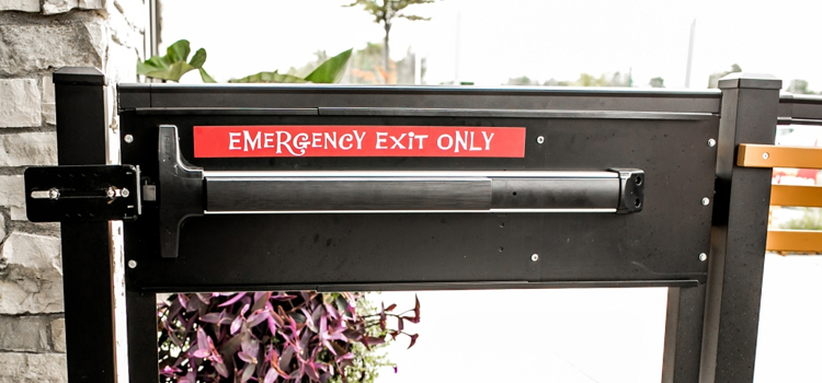 emergency push bar installation in Oakland Park